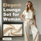 Women's Elegant Top & Wide-Leg Pant Set