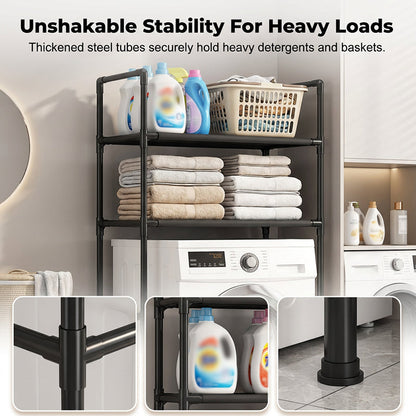 🔥2026 New Hot Selling❤️‍🔥No-Drill Bathroom & Laundry Organizer Shelf