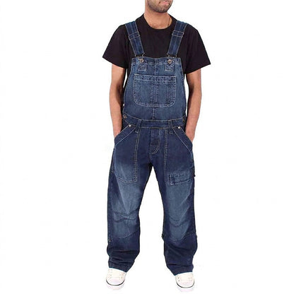 👖 Classic denim overalls for men with adjustable straps