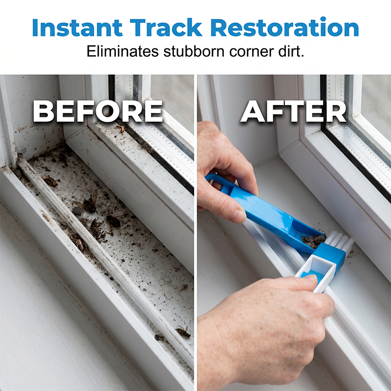 📢📢50% OFF !! ⏰2-in-1 Window Groove Cleaning Brush