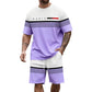 🔥Limited-Time Offer-Men's Letter Print Short-Sleeve Shorts Set