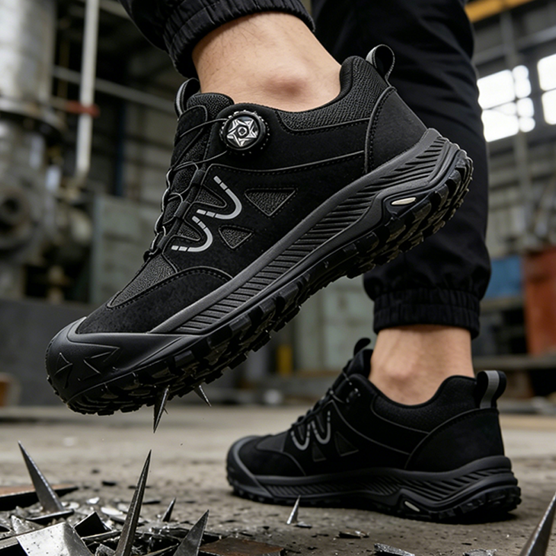 Men's Steel Toe Safety Shoes with Rotary Lacing System