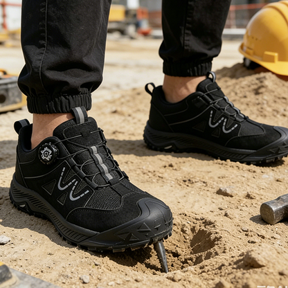Men's Steel Toe Safety Shoes with Rotary Lacing System