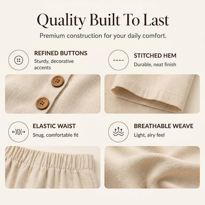 📢📢 LIMITED-TIME 50% OFF! ⏰☁️All-Season Casual Outfit Hot Sale👖2-Piece Loungewear Set✨Loose Soft Top + Elastic Waist Trousers Separable Matching Co-ord For Daily Holiday Office