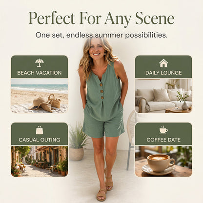 📢📢 LIMITED-TIME 50% OFF! ⏰☁️All-Season Casual Outfit Hot Sale👖2-Piece Loungewear Set✨Loose Soft Top + Elastic Waist Trousers Separable Matching Co-ord For Daily Holiday Office