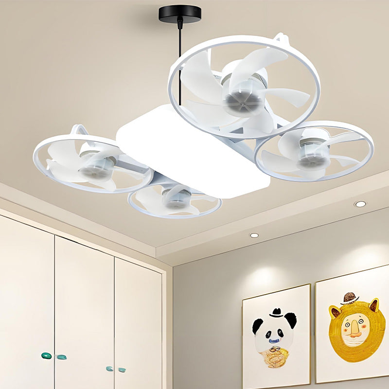 3-Speed E27 Drone Model Fan Light with Remote