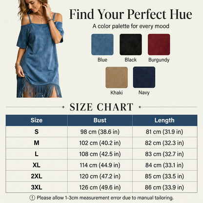 Women's Off-Shoulder Strap Fringe Dress
