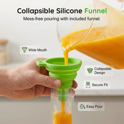 ⌛Limited-Time Offer-DIY Zip-Seal Ice Pop Bags for Healthy Homemade Treats