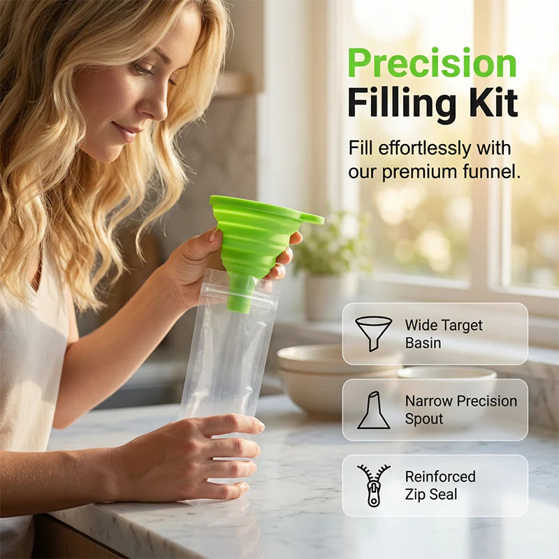 ⌛Limited-Time Offer-DIY Zip-Seal Ice Pop Bags for Healthy Homemade Treats