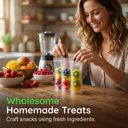 ⌛Limited-Time Offer-DIY Zip-Seal Ice Pop Bags for Healthy Homemade Treats