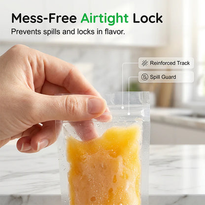 ⌛Limited-Time Offer-DIY Zip-Seal Ice Pop Bags for Healthy Homemade Treats