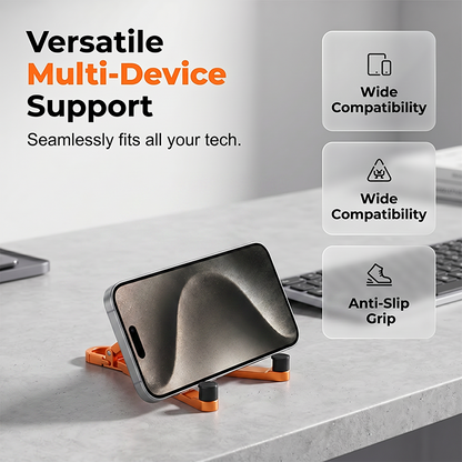 📱Mini Aluminum Phone Stand Keychain Foldable Desktop Holder – Small Gadget, Big Convenience✨