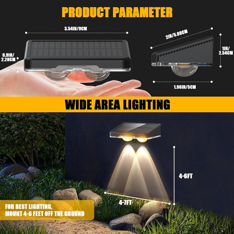 ⌛Last-Day Sale-Solar Outdoor Wall Light – 3 Color & Rainbow