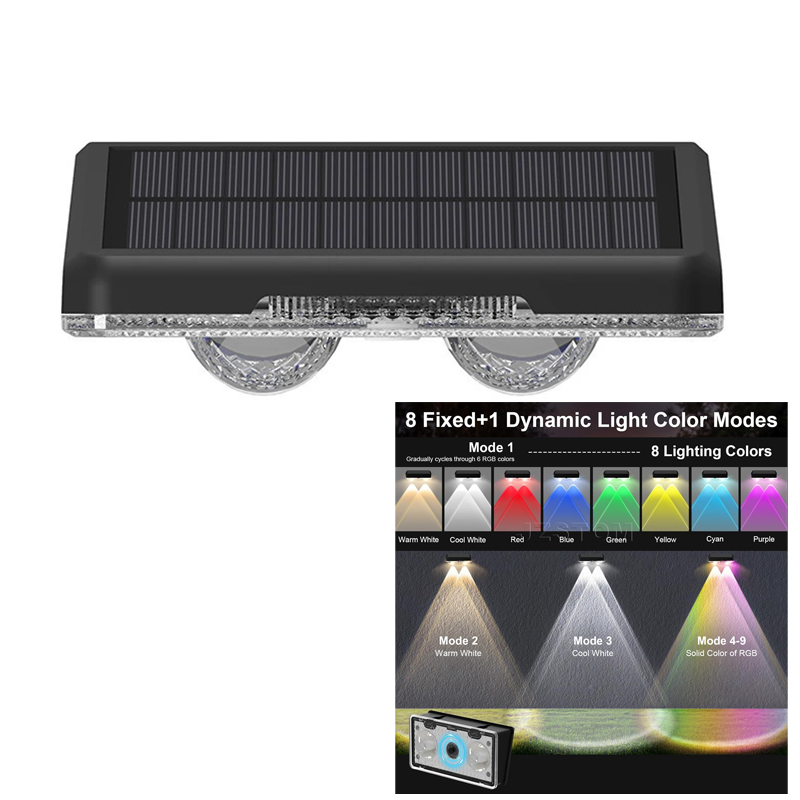 ⌛Last-Day Sale-Solar Outdoor Wall Light – 3 Color & Rainbow
