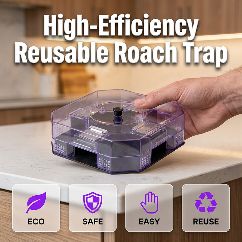 🥳2026 HOT SALE🥳💞50K+ SOLD!♻️🪳 50% OFF! Reusable Roach Trap – Physical capture, no toxic sprays. One‑way doors, easy to check & clean. Safe for homes with kids & pets! 🏠✨