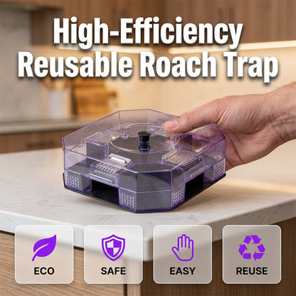 🥳2026 HOT SALE🥳💞50K+ SOLD!♻️🪳 50% OFF! Reusable Roach Trap – Physical capture, no toxic sprays. One‑way doors, easy to check & clean. Safe for homes with kids & pets! 🏠✨