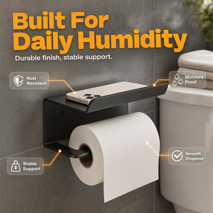 ⌛Limited-Time Offer-No Drill Carbon Steel Toilet Paper Holder
