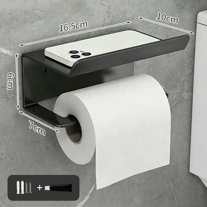 ⌛Limited-Time Offer-No Drill Carbon Steel Toilet Paper Holder