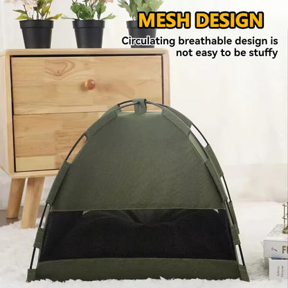 Portable Comfortable Cat Tent With Cushion
