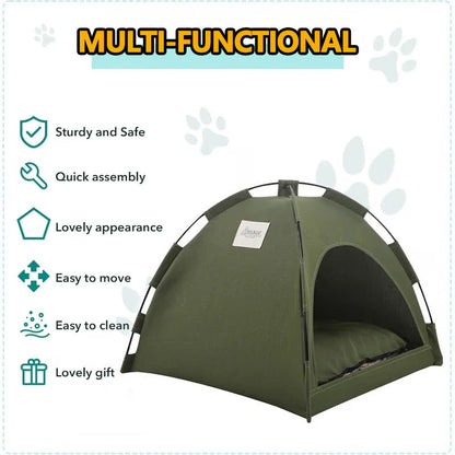 Portable Comfortable Cat Tent With Cushion