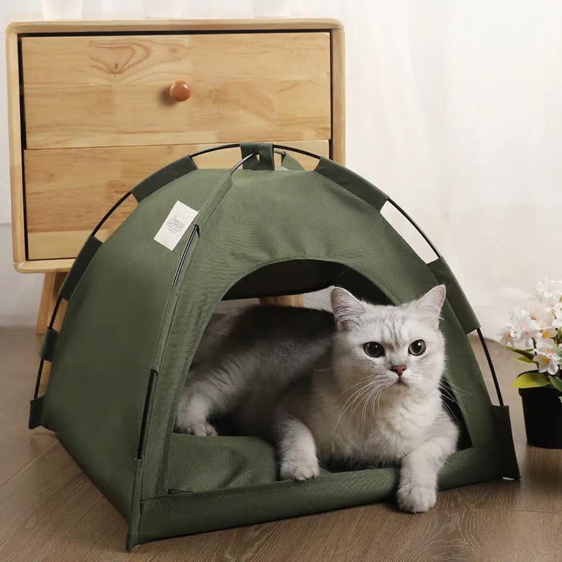 Portable Comfortable Cat Tent With Cushion
