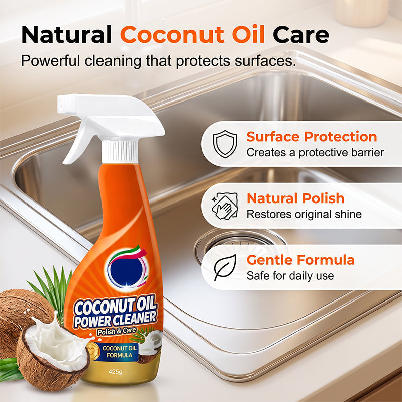 🔥50% Off ⏰ Best-Selling Coconut Oil Heavy-Duty Degreaser & 3-in-1 Deep Cleaner 🥥