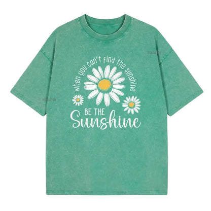 ⏳Limited-time 50% off⏰Vintage Washed Daisy Print Loose Fit T-Shirt🌼👚