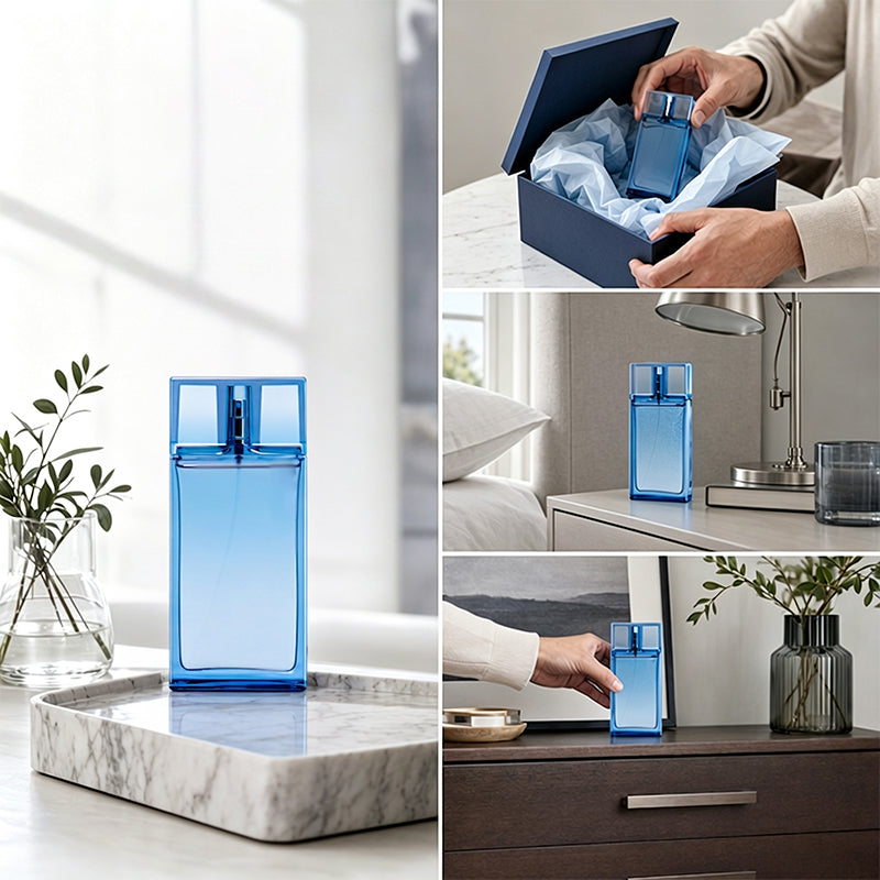 🌊Men Woody Aquatic Eau de Parfum 90ml – long-lasting citrus woody scent, elegant masculine aroma, luxury gift packaging, daily dating wear. Male daily fragrance essential!
