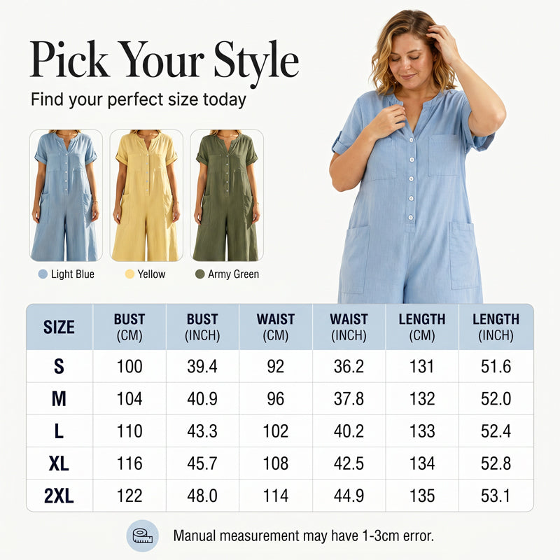 🌿50% Off on the Last Day-Women's Casual Short Sleeve Wide-Leg Jumpsuit