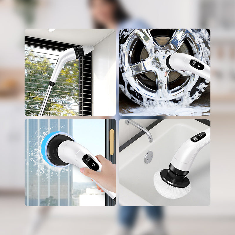 🧽 2026 Sale — Over 33,800 Sold! ⚡ 8-in-1 Electric Scrub Brush – Spin Away Stubborn Grime ✨