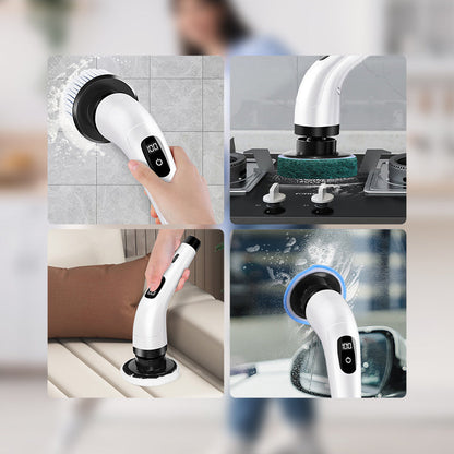 🧽 2026 Sale — Over 33,800 Sold! ⚡ 8-in-1 Electric Scrub Brush – Spin Away Stubborn Grime ✨