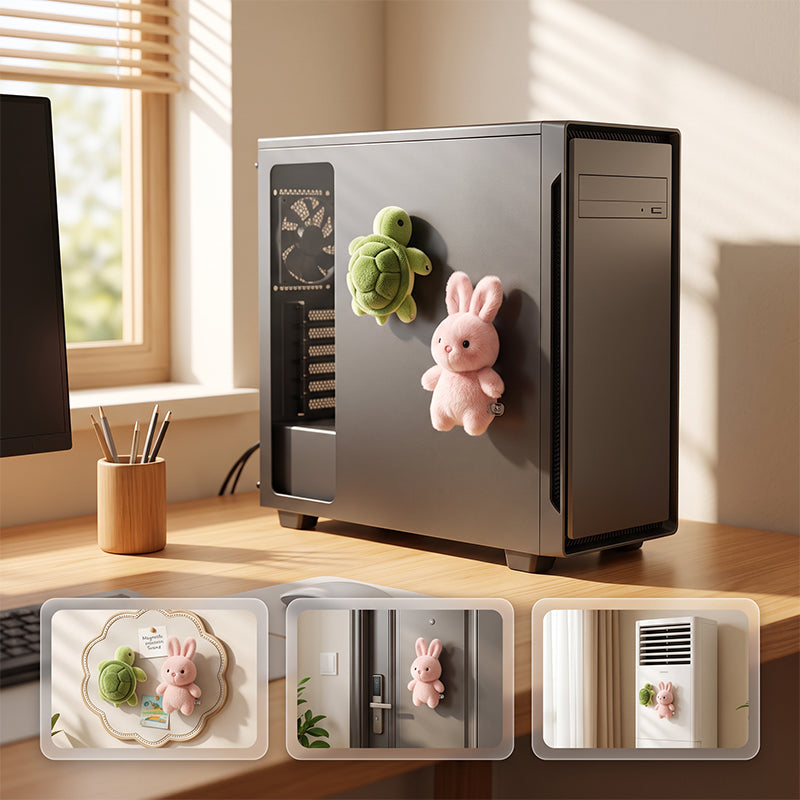 🧸 57% OFF NOW! 🧲 Lovely Plushie Fridge Magnet Doll – Premium Mink Velvet, Hidden Magnet, Perfect for Fridge, Laptop & Bags ✨