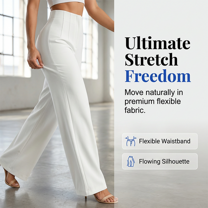 🌿 Ladies' Solid Wide Leg Trousers — Loose Fit | Side Pockets | Versatile Neutral Colours