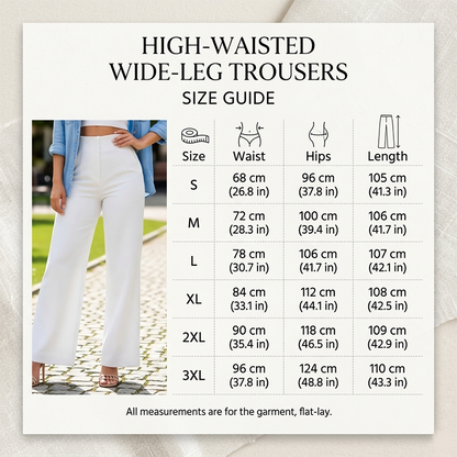 🌿 Ladies' Solid Wide Leg Trousers — Loose Fit | Side Pockets | Versatile Neutral Colours