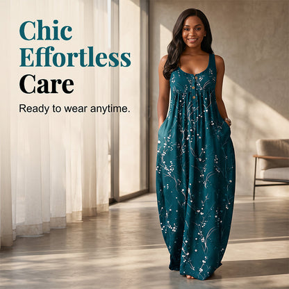 👗🌸✨ 50% OFF! Sleeveless Maxi Dress – Versatile, chic, easy to wear.
