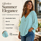 Women's Casual V-Neck 3/4 Sleeve Top