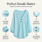 Women's Casual V-Neck 3/4 Sleeve Top