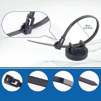 🔧🧲Magnetic Cable Zip Tie Mount Kit