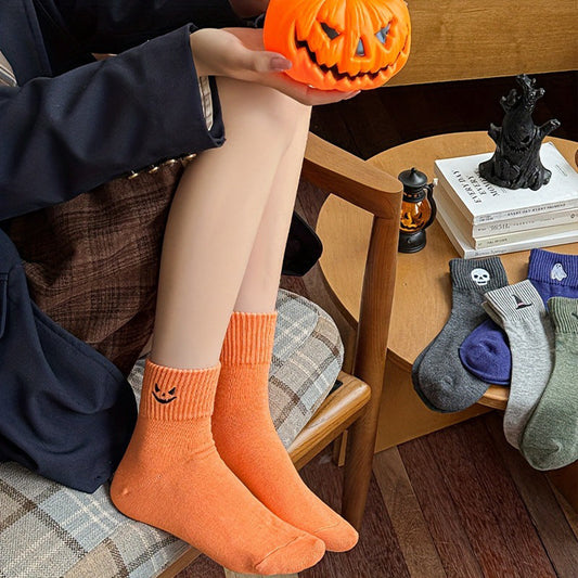 🎉 2026 Sale — Over 34,000 Sold! 🎃 Breathable Halloween Crew Socks – Pumpkin Detail & Unisex Fit 🧦