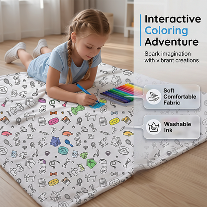 Creative Cozy Coloring Blanket Kit