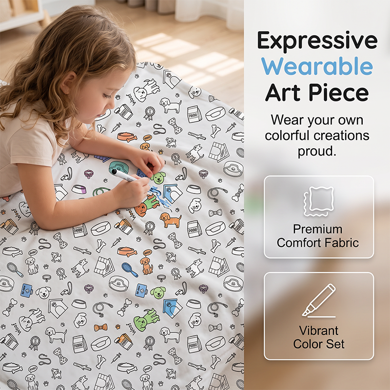 Creative Cozy Coloring Blanket Kit