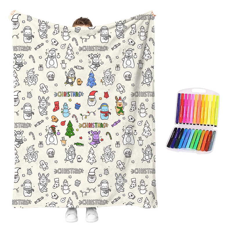 Creative Cozy Coloring Blanket Kit