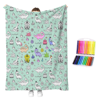 Creative Cozy Coloring Blanket Kit