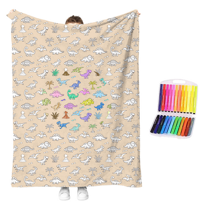 Creative Cozy Coloring Blanket Kit