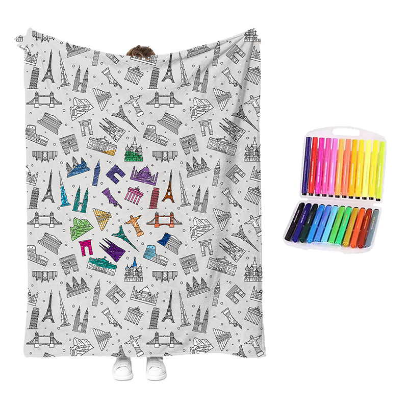 Creative Cozy Coloring Blanket Kit