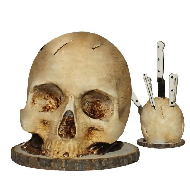 Creative Skull Resin Knife Holder