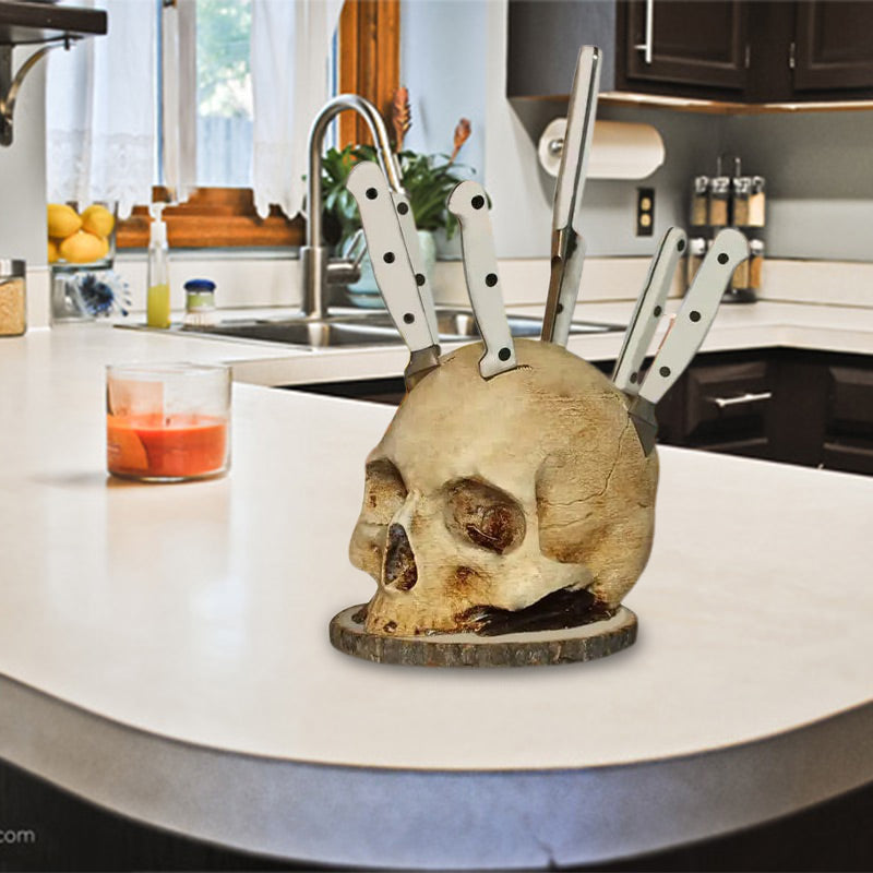 Creative Skull Resin Knife Holder