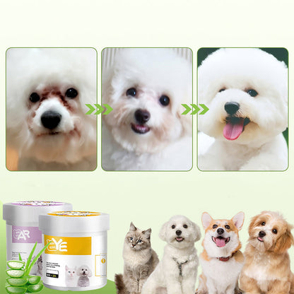 ✨️Surprise 50% Off！🐈🐕Keeping your furry friend clean matters！Natural Plant-Based Cleaning Wipes for Pet Eyes and Ears
