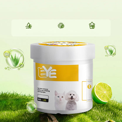 ✨️Surprise 50% Off！🐈🐕Keeping your furry friend clean matters！Natural Plant-Based Cleaning Wipes for Pet Eyes and Ears