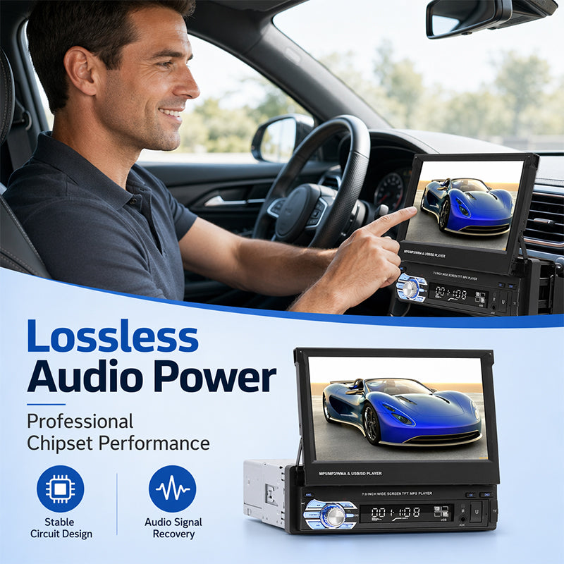 📻 Car Stereo with Touchscreen | 7-inch Touchscreen · Bluetooth Hands-Free · USB/SD/AUX · Backup Camera